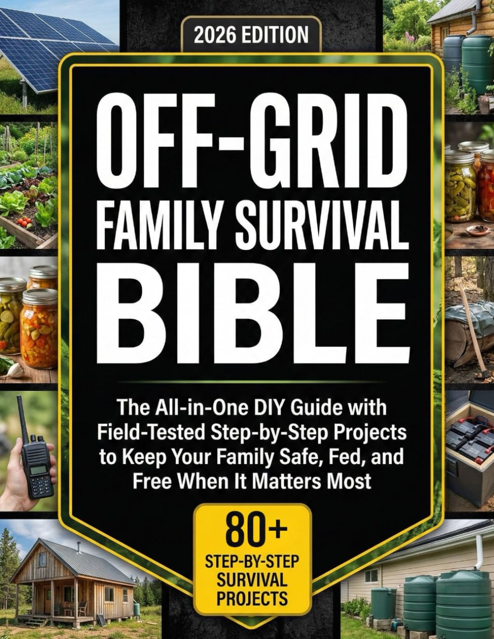 The Off-Grid Family Survival Bible: The All-in-One DIY Guide with Field-Tested, Step-by-Step Projects to Keep Your Family Safe, Fed, and Free When It Matters Most