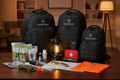 RR 72-Hour Readiness Kit — Small Family, two adult and one kids tactical bag with emergency gear spread